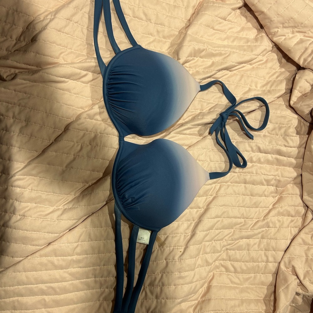 Blue and White Ombre Bikini Top